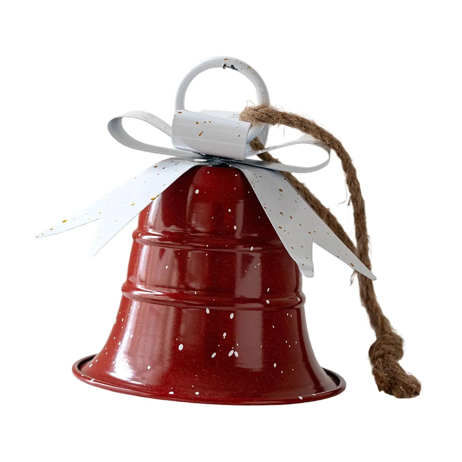 Christmas Bell Ornament Retro Rustic Hanging Pendant Xmas Decor Christmas Tree Decoration for Home Window Door Indoor Holiday