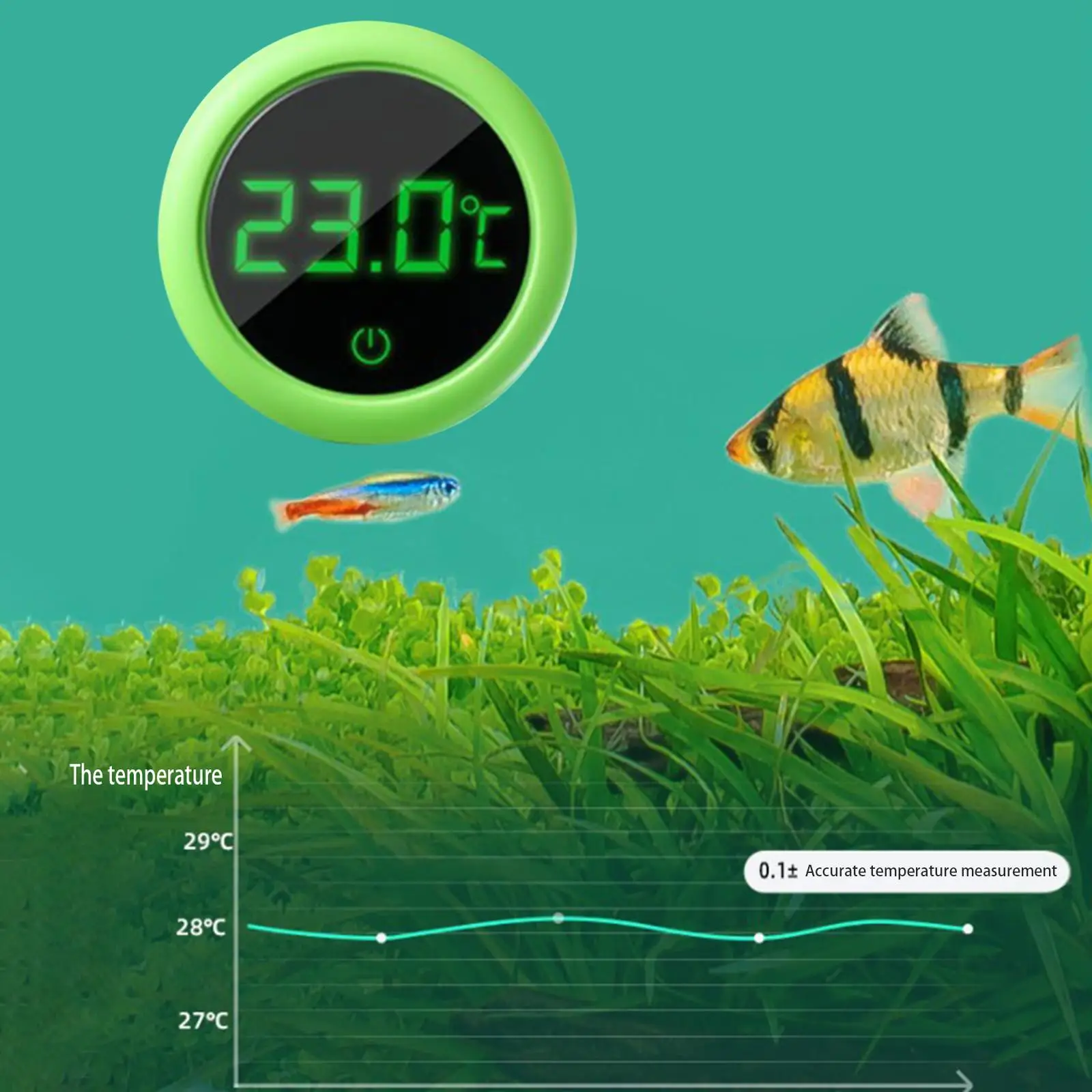 Digital Aquarium Thermometer Mini High Accurate for Terrarium Fish Tank