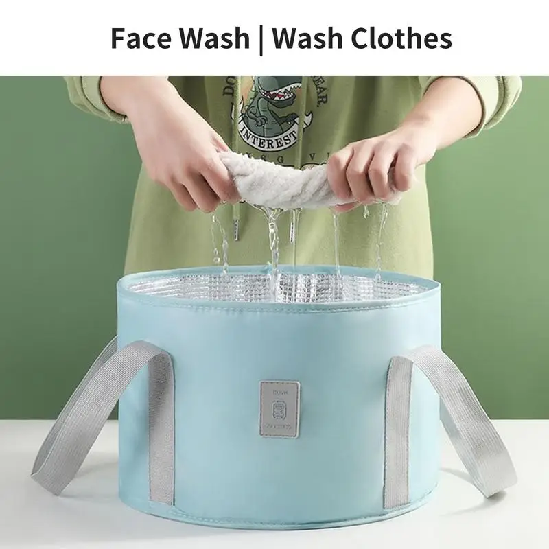 Lavabo plegable para baño de pies, Cubo de remojo portátil para viaje, Bolsa de lavado de pies plegable para pedicura, SPA, contenedor de lavado, bolsa para pies - imagen 4