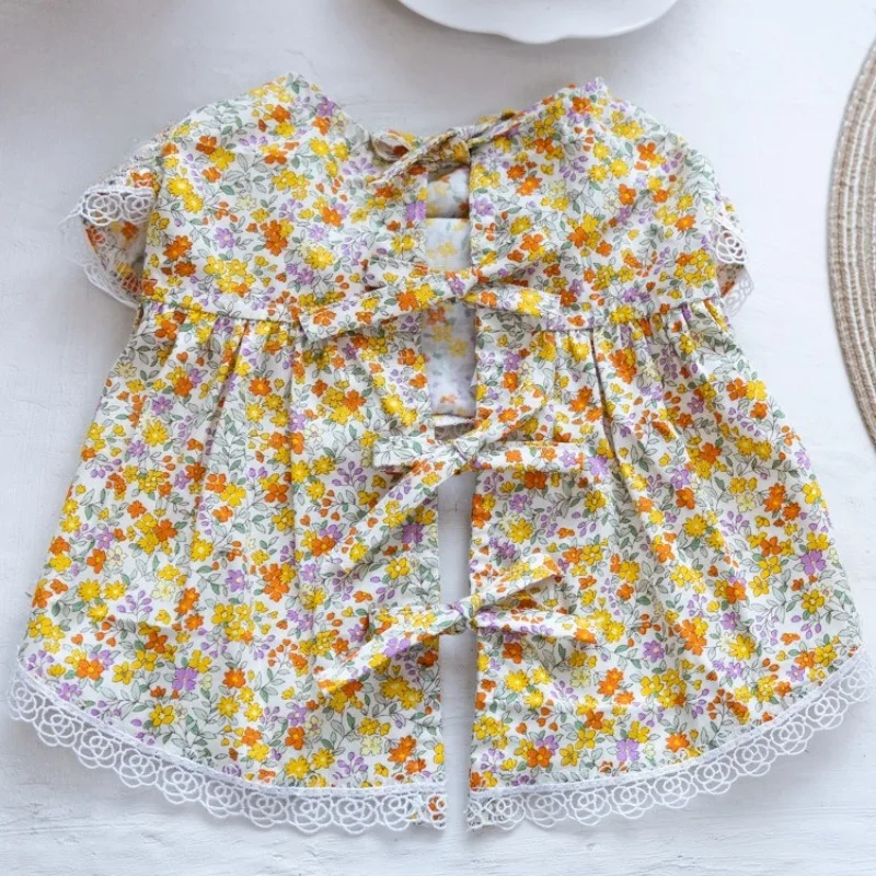 Vestido floral perros pequeños Yorkshire – Chaleco delgado cachorros - imagen 5