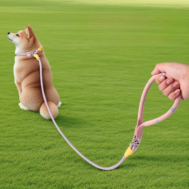 Correa de tracción y collar de nailon para perros grandes y pequeños - imagen 3