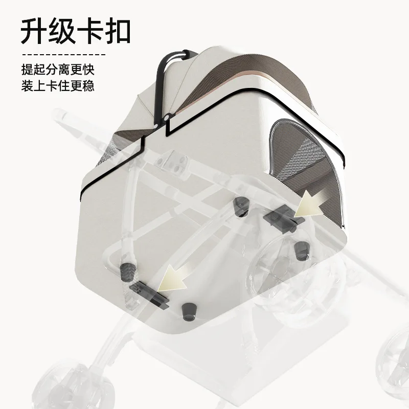 Cochecitos para mascotas, carrito para mascotas, carrito Separable para perros y gatos, suministros plegables ligeros y separados, productos para perros y gatos - imagen 4