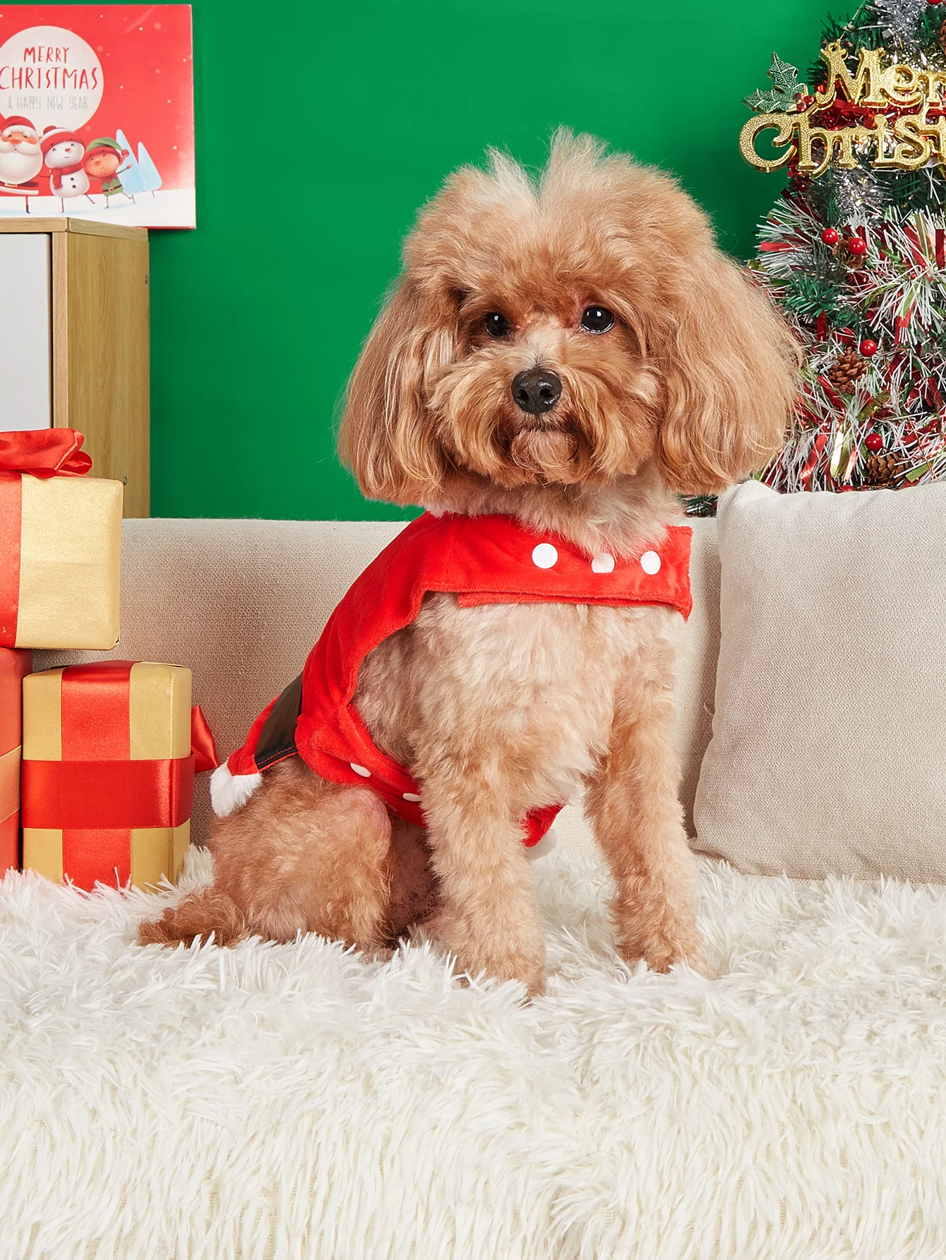 Disfraz de Papá Noel suave y cálido para perros y gatos - imagen 2