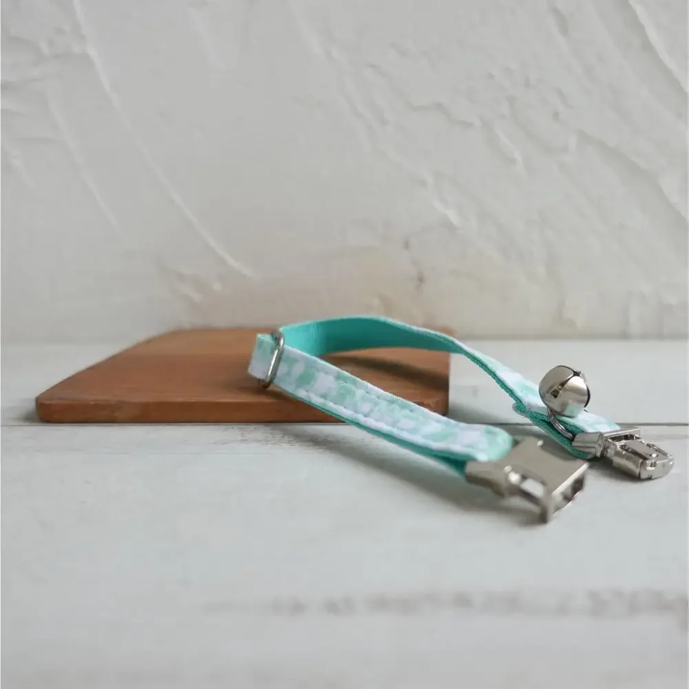 Collar de gato personalizado con grabado gratuito, correa para mascotas a juego, hebilla de Metal de contactos personalizados, Collar pequeño para mascotas de fuego verde - imagen 3