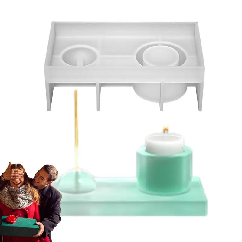 Molde cuadrado de silicona para hacer velas, Molde de resina para velas, fácil liberación