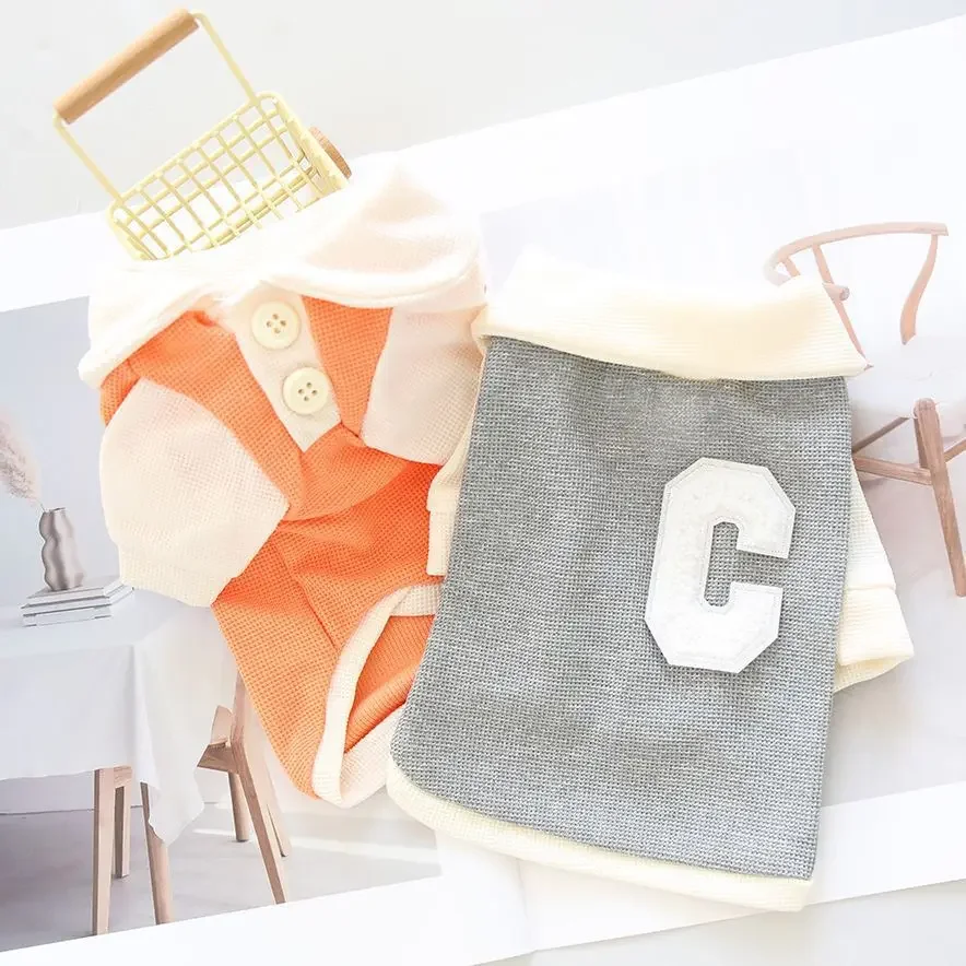 Sudadera con cuello de gofre para mascotas, oso de peluche, Schnauzer, gato, cachorro, camisa Base de Color caramelo, ropa para cachorros, Otoño, nuevo - imagen 3