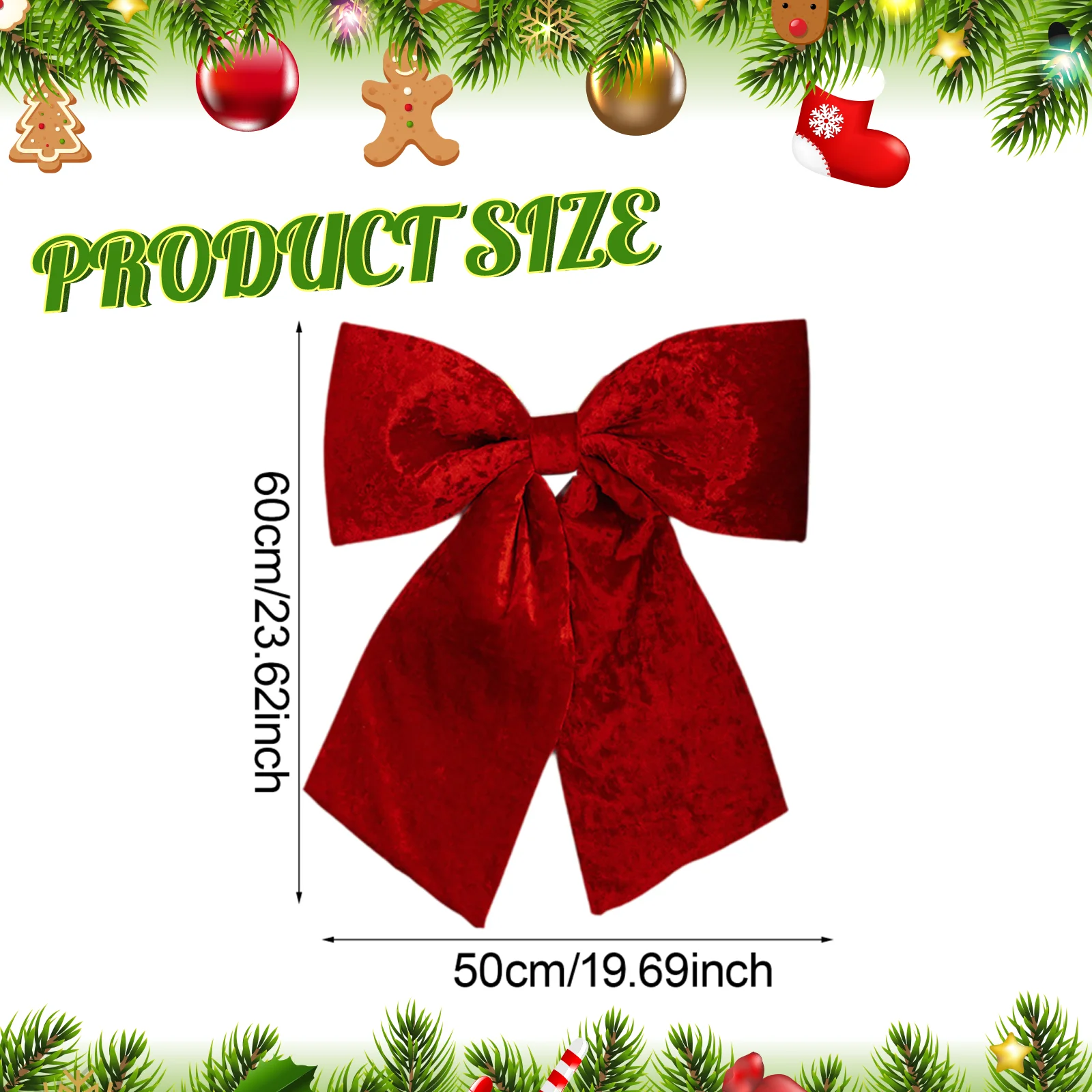 Xmas Velvet Ribbon Bow, Christmas Tree Garland for Festival Wedding Decorative Xmas Velvet Ribbon Bow, Christmas Tree Garland for Festival Wedding Decorative