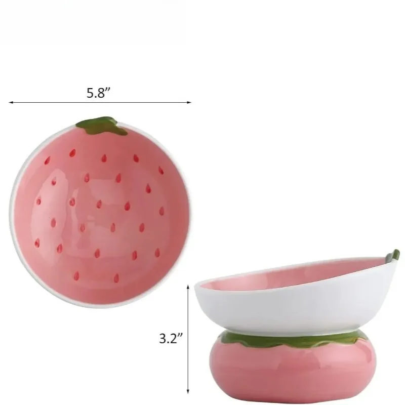 1 cuenco de cerámica elevado para gatos, cuenco de comida elevado para gatos de interior, antivómitos y protege la columna vertebral de mascotas, bonito plato inclinado para gatos - imagen 5