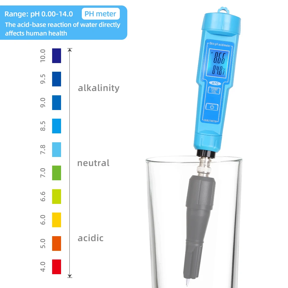 Medidor de PH Digital PH-61181, Analizador de acidimetro, probador de calidad del agua, sonda de PH reemplazable para el suelo, cremas de queso, carne y leche - imagen 4