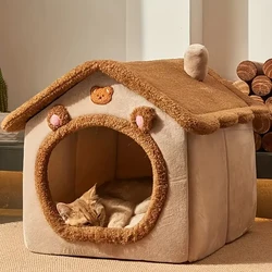 Casa plegable invierno para perros y gatos – Cueva lavable y desmontable