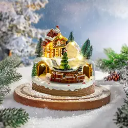 Caja musical navideña Papá Noel resina – Regalo para niños y adultos