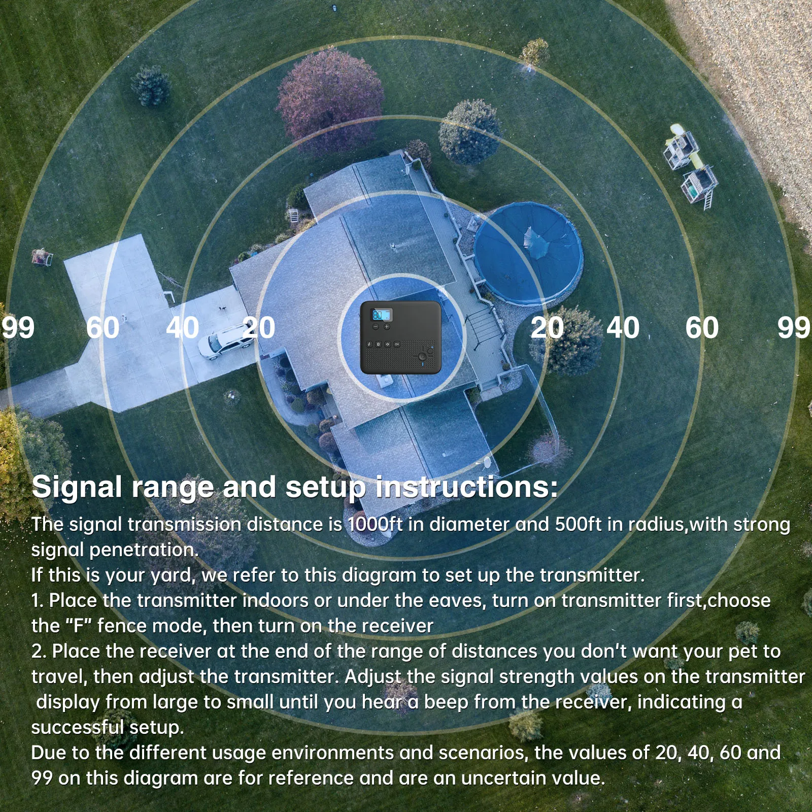 Collar de entrenamiento inalámbrico para mascotas, 2 en 1 cerca eléctrica, antideslizante, sistema de contención para mascotas al aire libre, recargable, hasta 3 perros - imagen 5