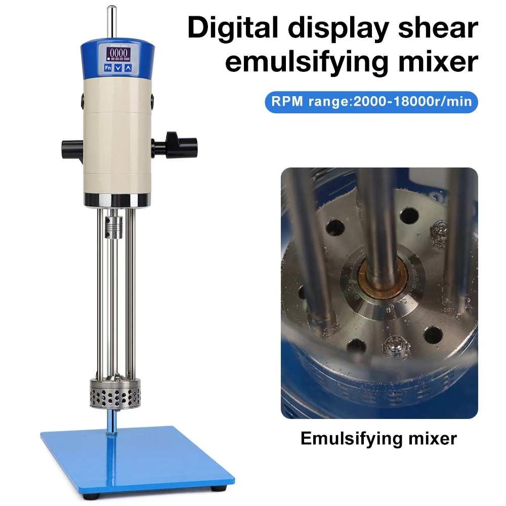 Mezclador Digital de 40L, homogeneizador eléctrico, emulsionante de corte, máquina mezcladora de cizalla homógena de 220V, agitador de laboratorio, agitador de alta velocidad - imagen 5