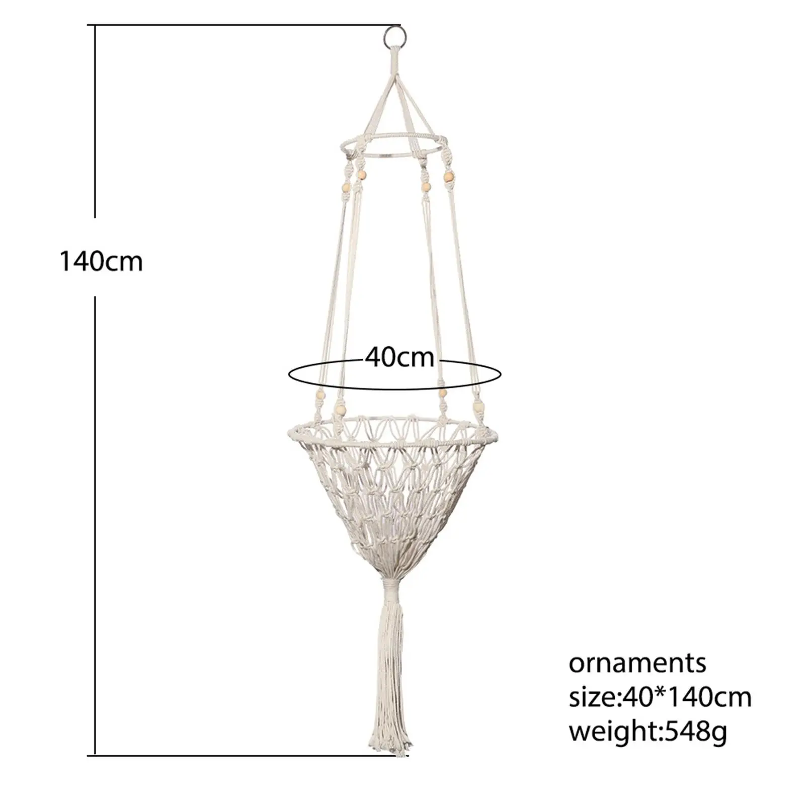 Macrame Cat Bed Hammock Cat Cage Decorative Cotton Rope Pet Hanging for Wall