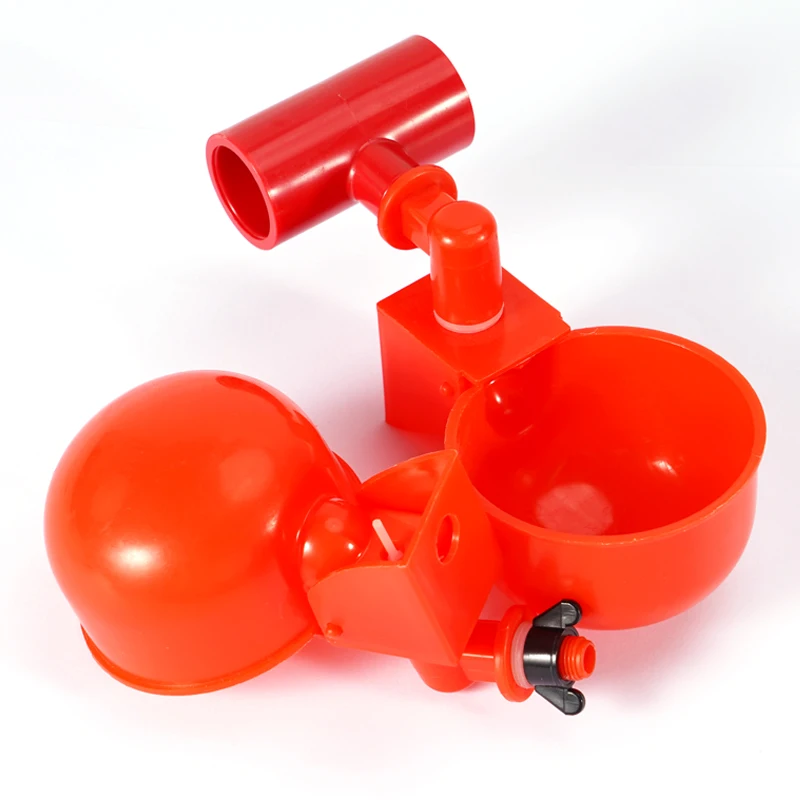 Bebedero automático de agua para pollos, bebedero de plástico para aves de corral con tubo de 1/2 pulgadas, sistema de agua potable para gallinero, 4 Uds.