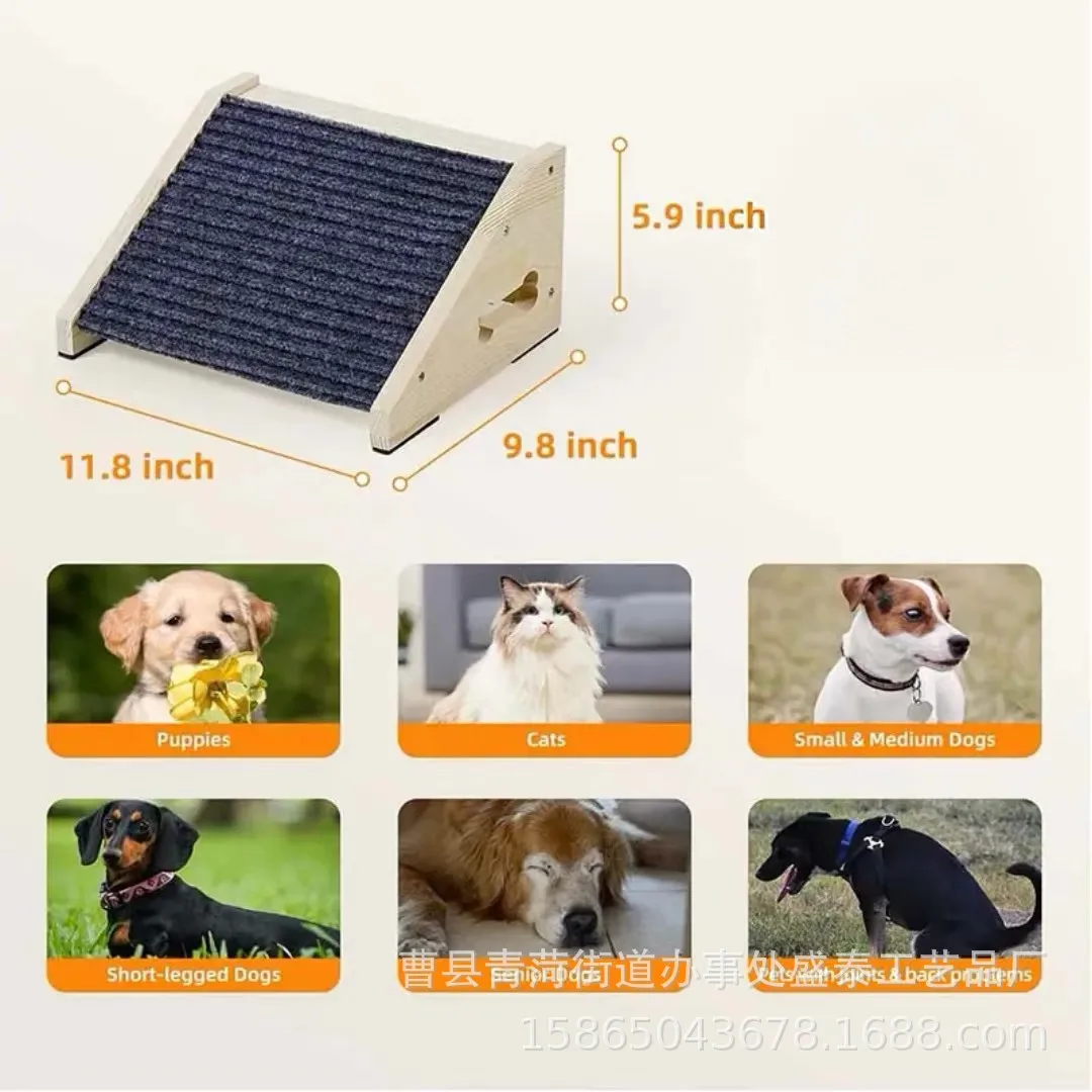 Escalones de madera para perros pequeños – Rampa antideslizante - imagen 4