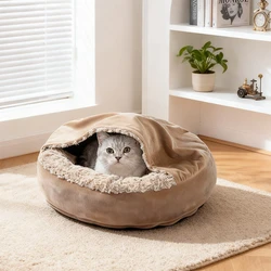 Cama nido extraíble lavable para gatos perros todas estaciones