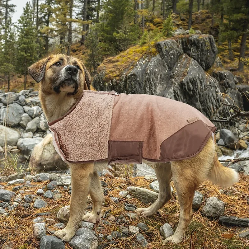 Chaqueta de algodón de retazos de lana de cordero para mascotas, ropa informal para mantener el calor, productos para perros de cuatro patas, Otoño e Invierno - imagen 3