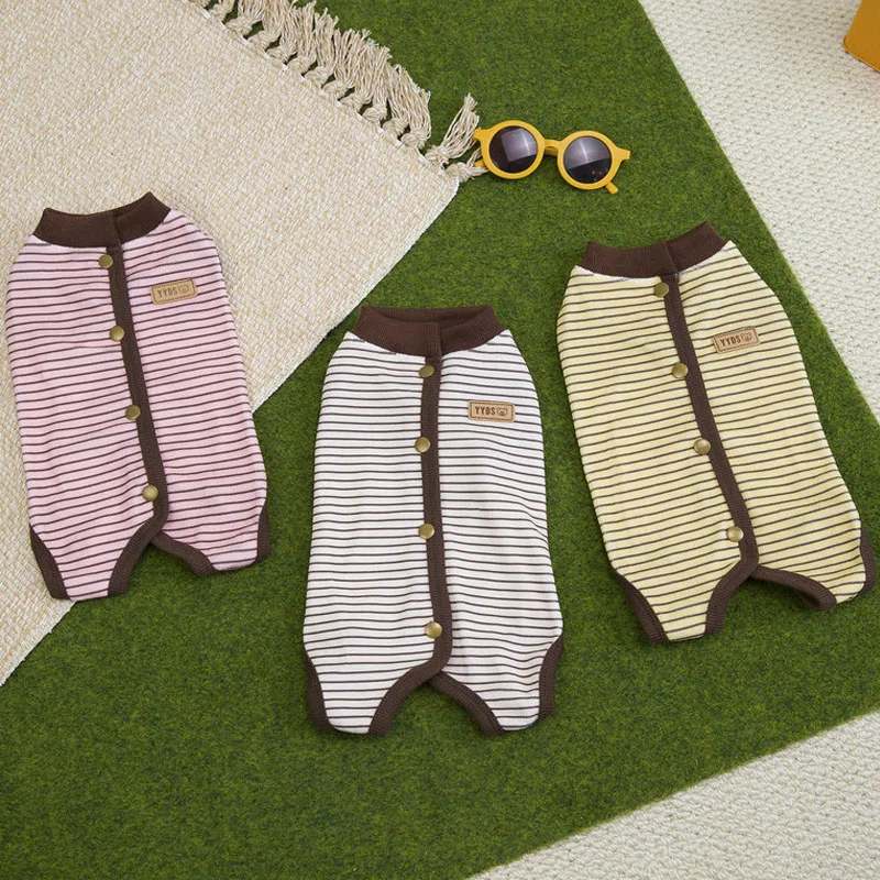Ropa de tiras para perros, bata quirúrgica, pijama, traje envuelto, monos para el vientre, pijamas para perros pequeños, mono para cachorros tipo perro salchicha XL - imagen 3