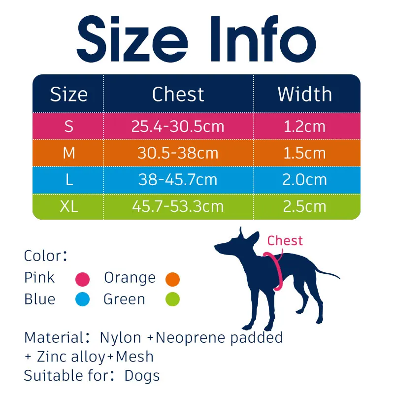 Arnés transpirable ajustable para perro, chaleco de nailon suave con hebilla duradera, fácil Control, diseño desmontable para caminar - imagen 2