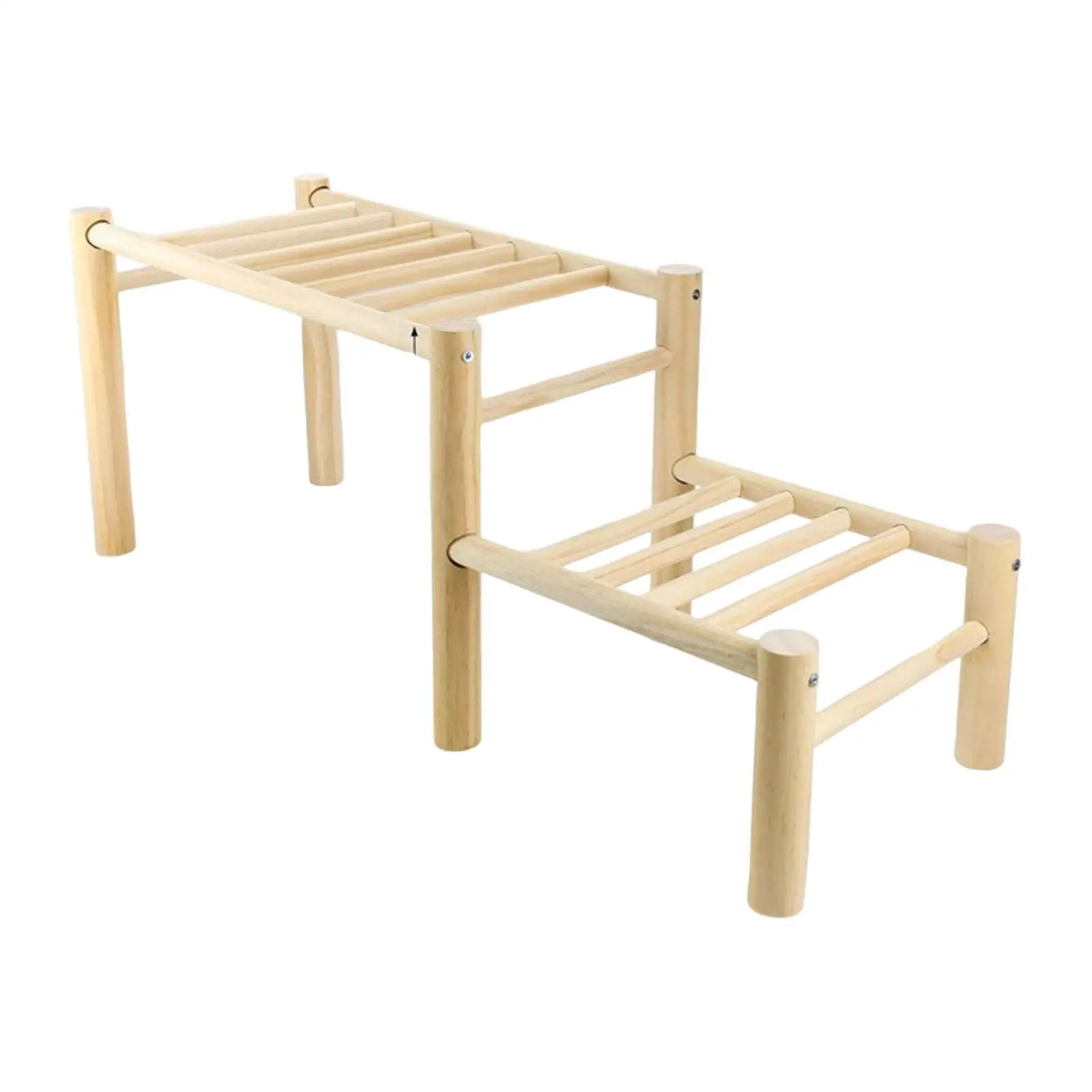 Percha de pollo para accesorios de gallinero, escalera de marco de barra de asado de madera para entrenamiento exterior - imagen 2