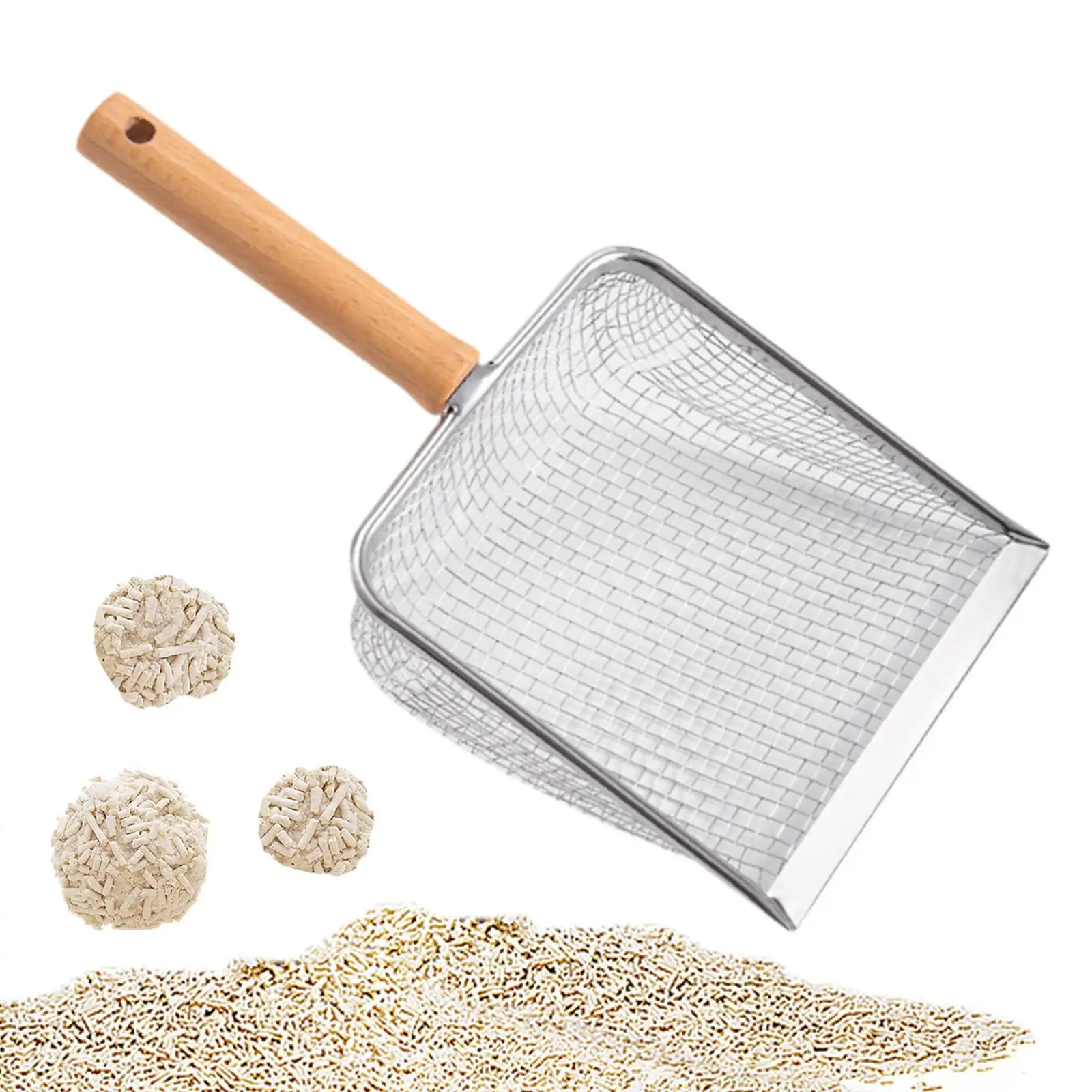 Cat Litter Scooper Kitten Waste Sifting Heavy Duty Cat Sand Toilet Litter Pan Scooper with Handle for Tortoises Small Animals