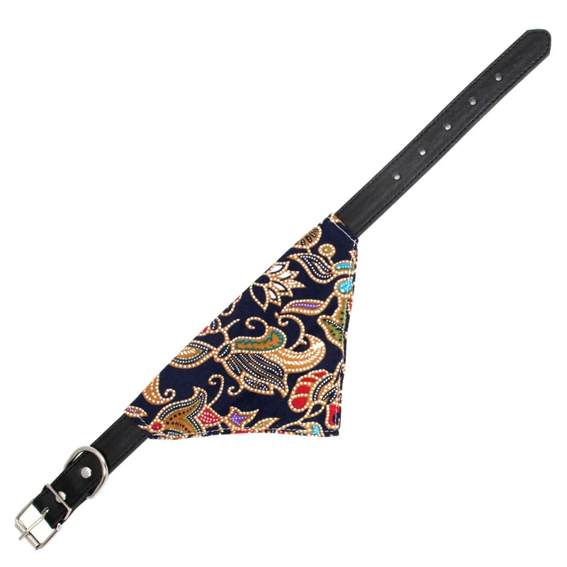 Collar personalizado con corbata para perro, conjunto de vendaje Triangular con estampado, duradero, PU, para perros pequeños y medianos, Yorkshire Shiba Inu - imagen 4