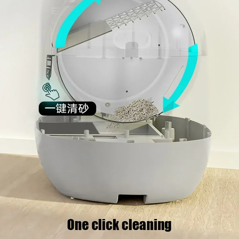 Caja de arena automática grande para gatos, autolimpieza, inteligente, cerrada, bandeja eléctrica portátil, productos para mascotas, accesorios - imagen 5