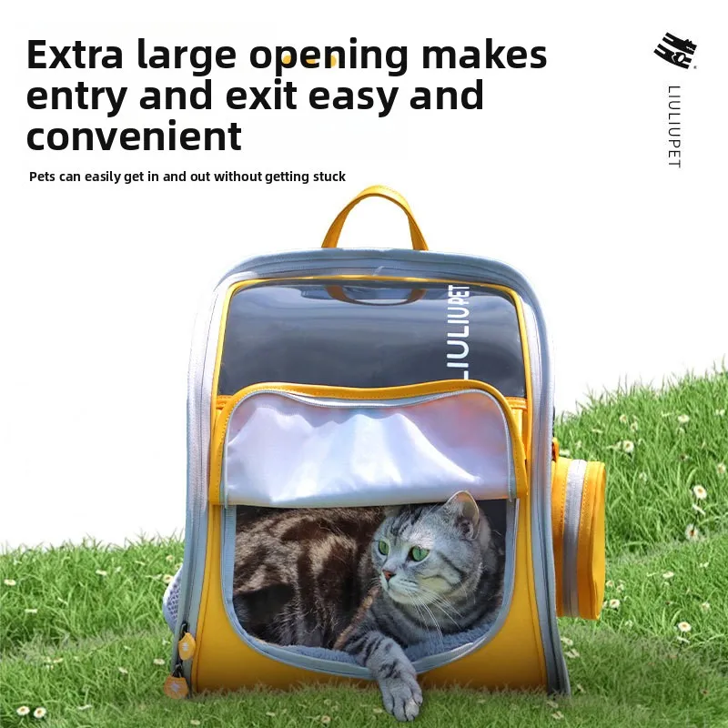 Bolsa para caminar con Flash, bolsa extraíble para gatos, mochila portátil para salir, bandolera portátil, suministros ligeros y transpirables para gatos