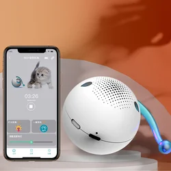 Bola interactiva automática para gatos con app que evita obstáculos