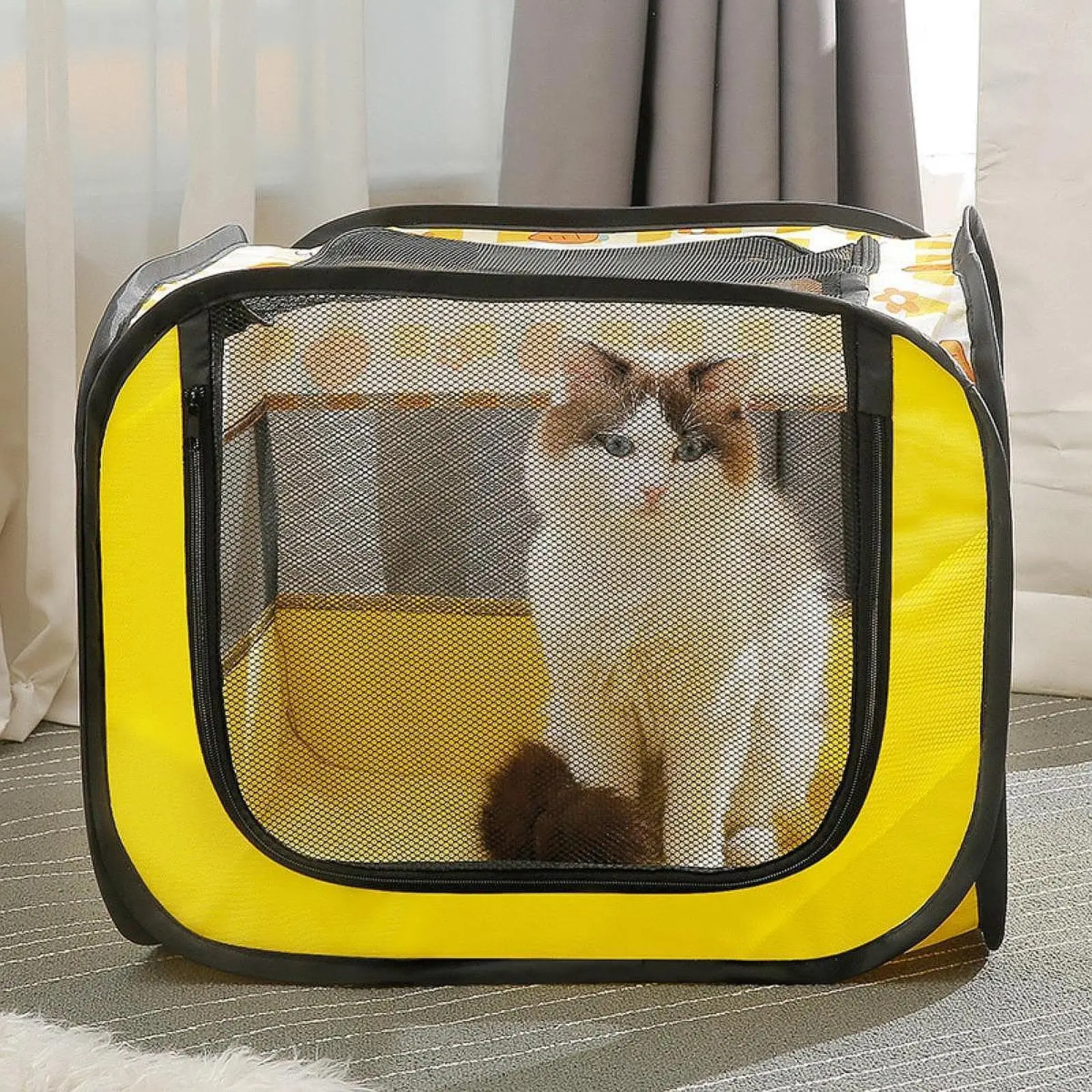 Dog Cat Playpen Breathable Collapsible Lightweight Pet Supplies Pet Tent Portable Dog Crate for Outdoor Indoor Travel Home Cat