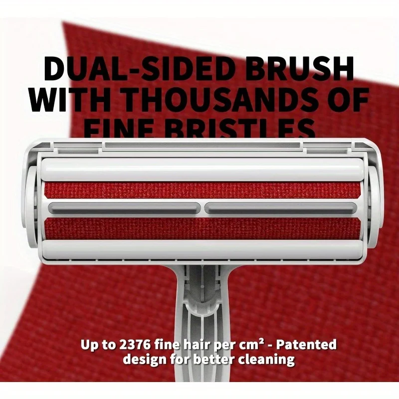 Removedor de pelo para mascotas, rodillo de pelusa para pelo de mascotas, removedor de pelo para gatos y perros para sofá, muebles, alfombras, asiento de coche, rodillo reutilizable - imagen 4