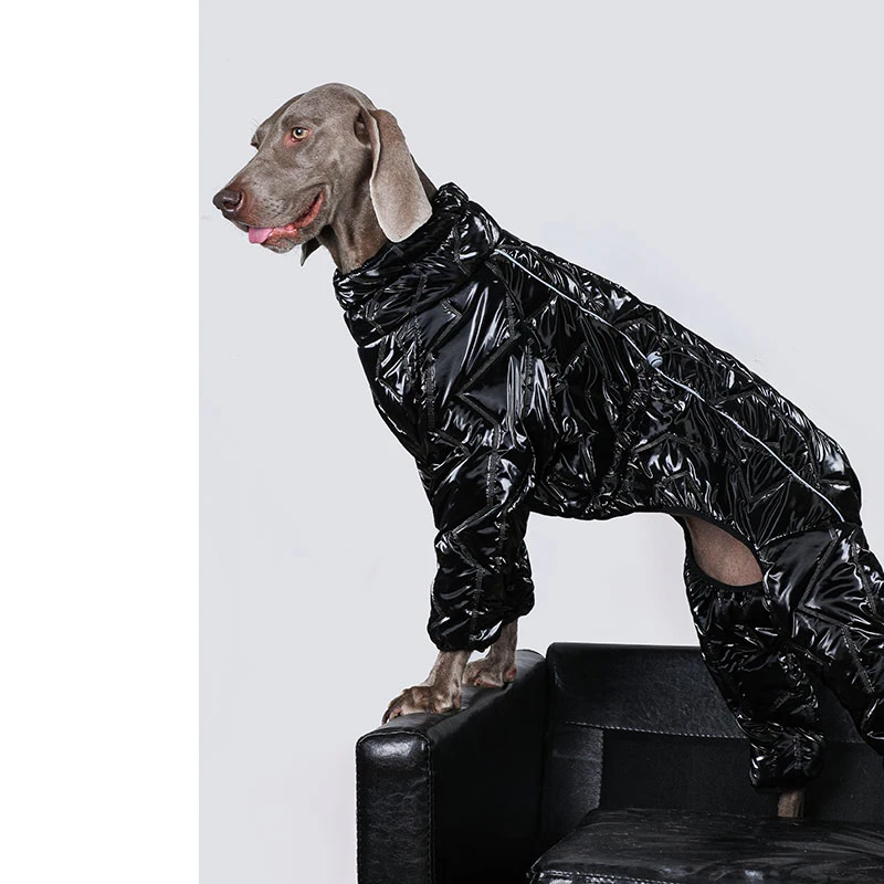 Ropa grande para perros de tela de alta calidad, chaqueta impermeable con cuello alto para perros de 4 patas, ropa Labrador Golden Retriever Dobermann - imagen 3
