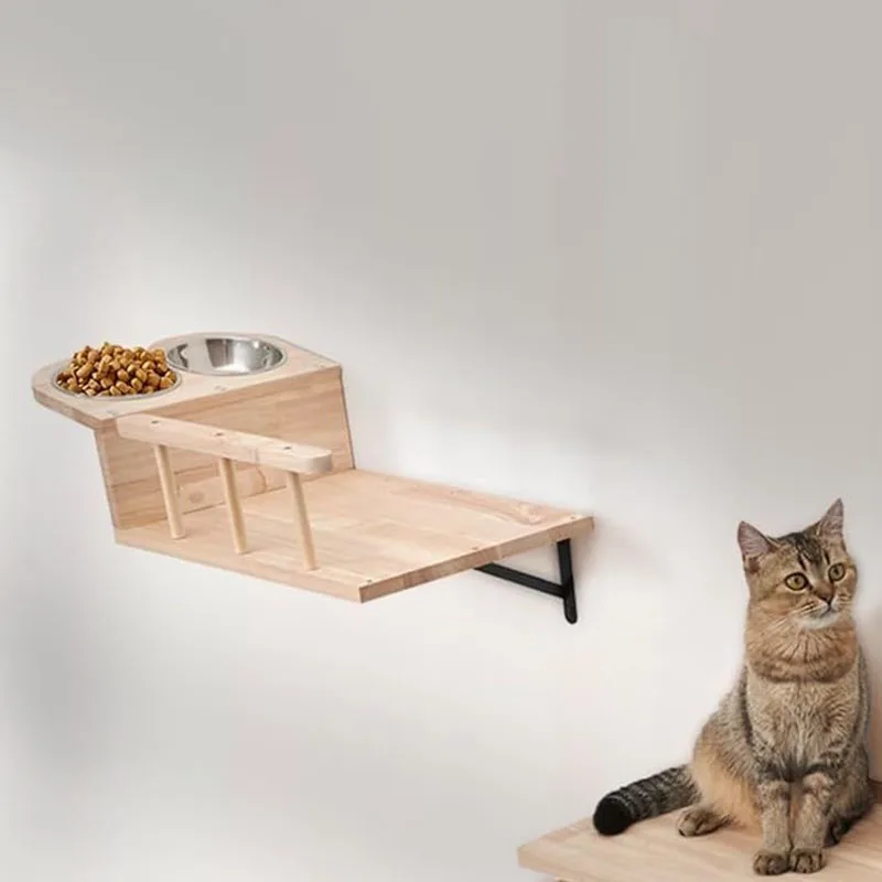 Árbol rascador de pared para gatos con escaleras de sisal y estantes - imagen 3