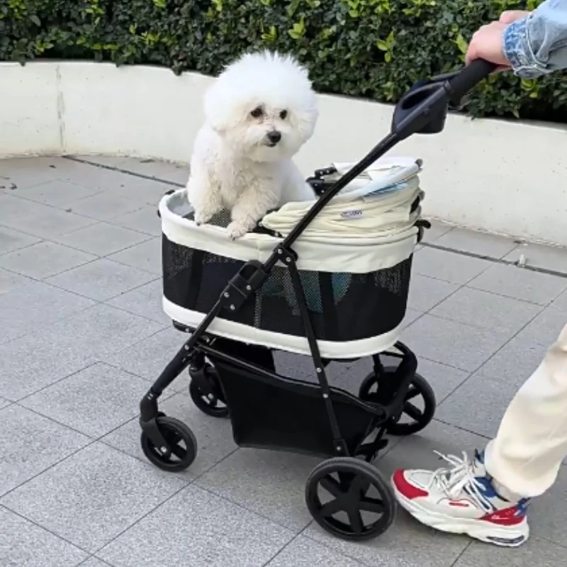 Carrito plegable para mascotas - transportin de viaje: perros y gatos - imagen 2