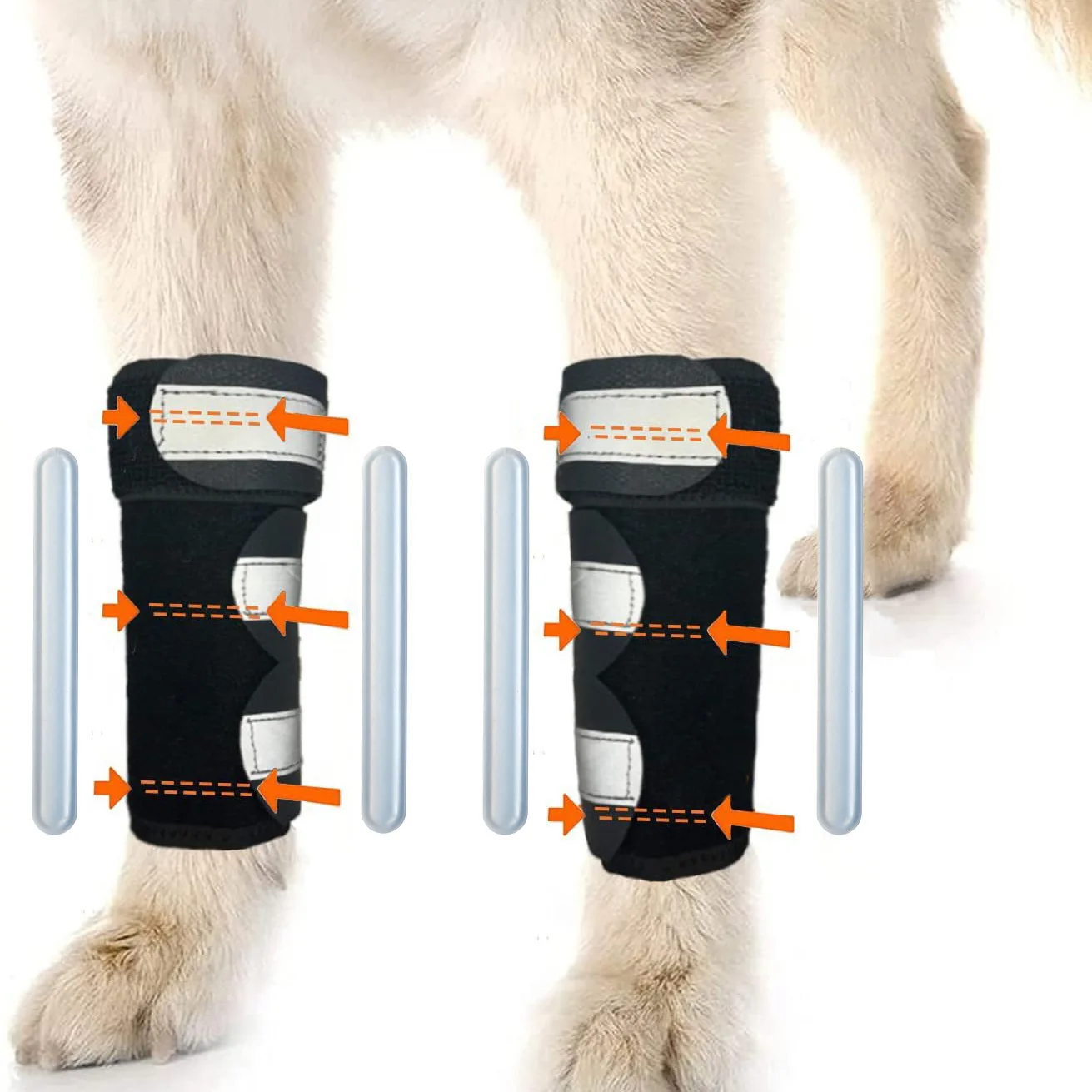 Suministros para mascotas, mallas para perros, tiras reflectantes, rodilleras para perros, rodilleras con cubierta para articulación de pierna
