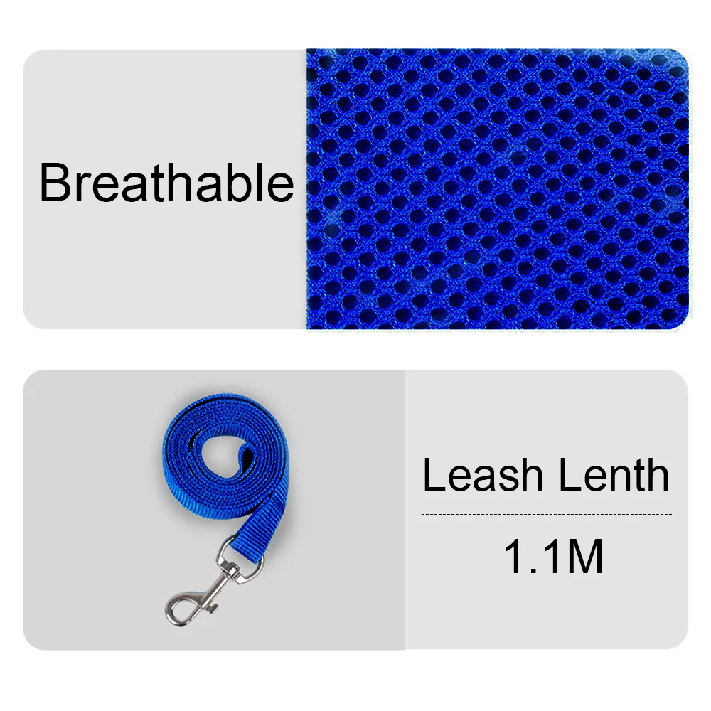 Arnés reflectante para mascotas para perros pequeños y medianos, chaleco transpirable para mascotas, conjunto de arneses y correas para accesorios para perros Beagle Pug - imagen 3