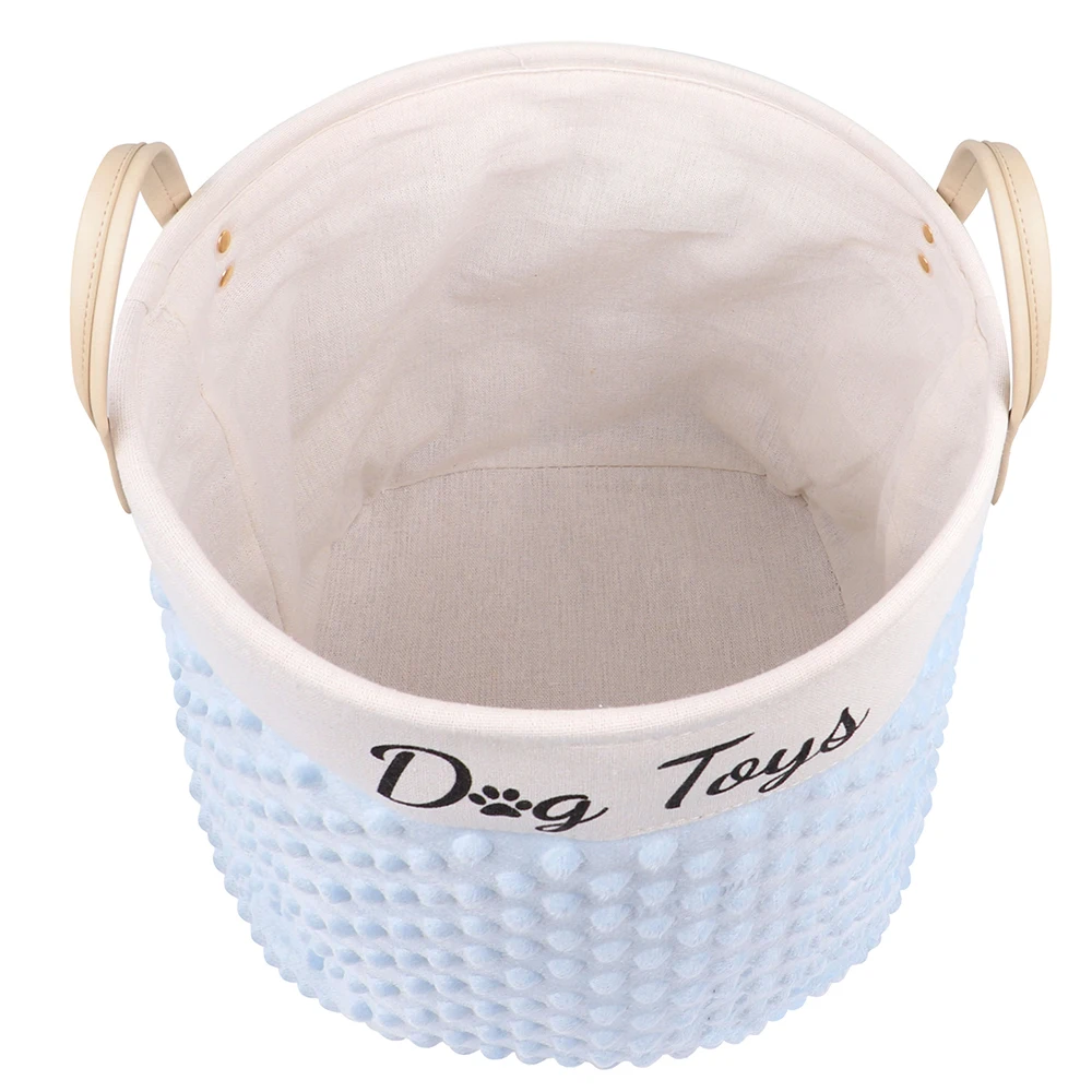 Cesta plegable de gran capacidad para juguetes de perros, con asas contenedor de almacenamiento, organizador, accesorios para juguetes de mascotas - imagen 5