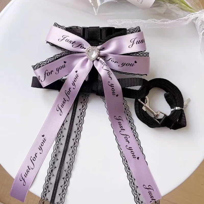 Correa para el pecho para mascotas, lazo de primavera para caminar al aire libre, gato, caminar, perro, cuerda de tracción antideslizante, Collar ajustable para cachorros - imagen 3