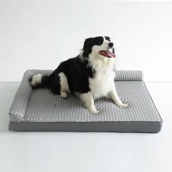 Cama refrescante con almohada para perros y gatos – Tela seda fría