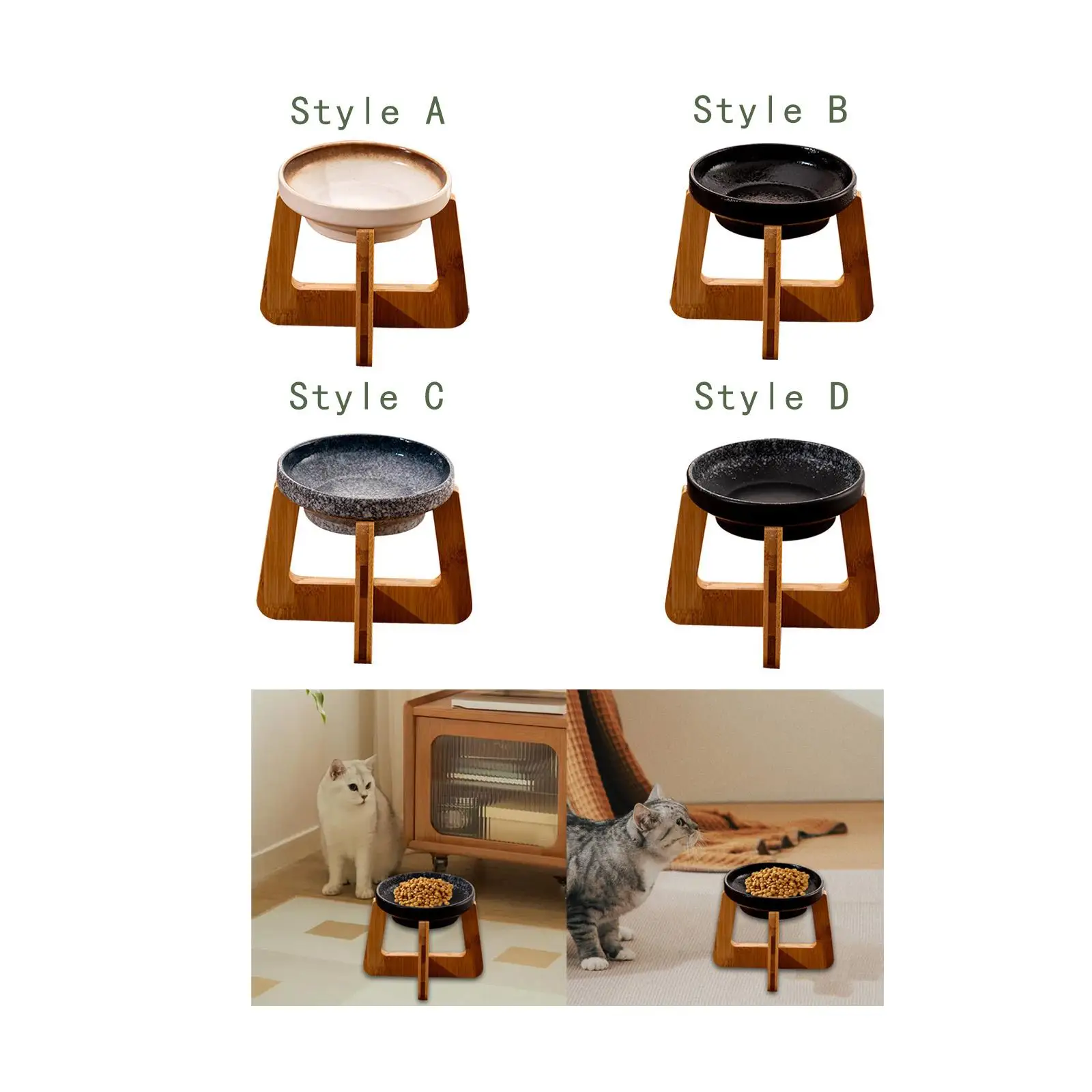 Raised Cat Bowl, Snack Container, Food Container, Prevents Spills, Anti-Function