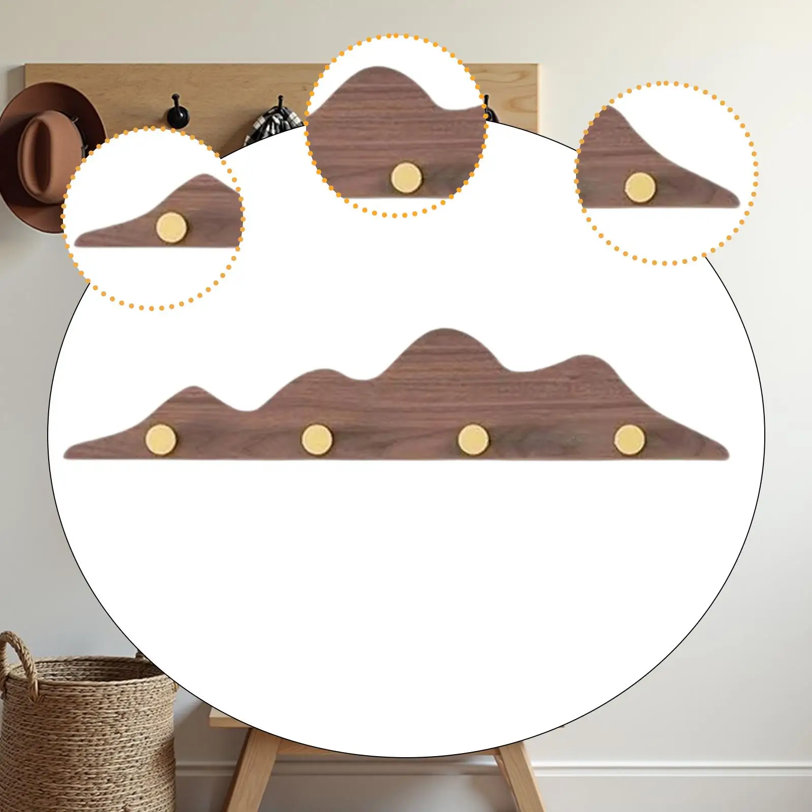 Perchero de montaje en pared para sombreros, organizador de colgador de toallas de baño para batas, sudaderas con capucha, cocina y dormitorio