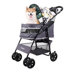 Carrito para perros y gatos plegable y seguro, paseos cómodos