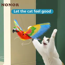 Juguete colgante interactivo con pájaro volador para gato