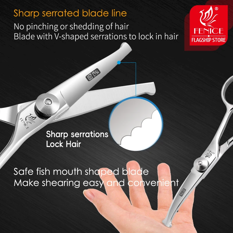 Fenice-Tijeras de seguridad para perros y gatos, punta redonda de 4,75 pulgadas, tijeras rectas/curvadas/finas para ojos/cara/pie/nariz - imagen 3