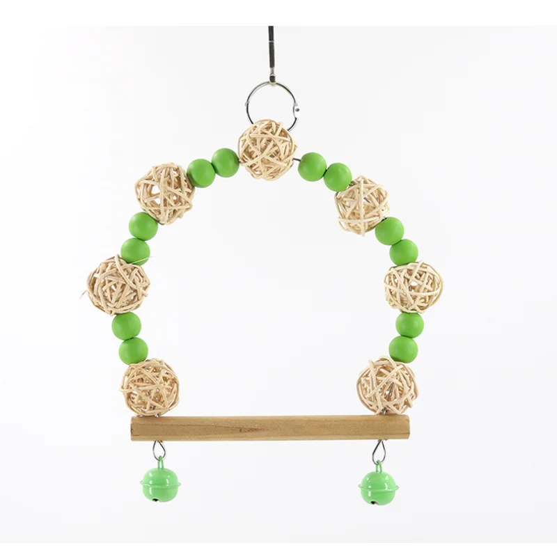 Columpio de Color caramelo para pájaros, juguete para loros, hamaca para loros, anillo para peonías, suministros para mascotas - imagen 2