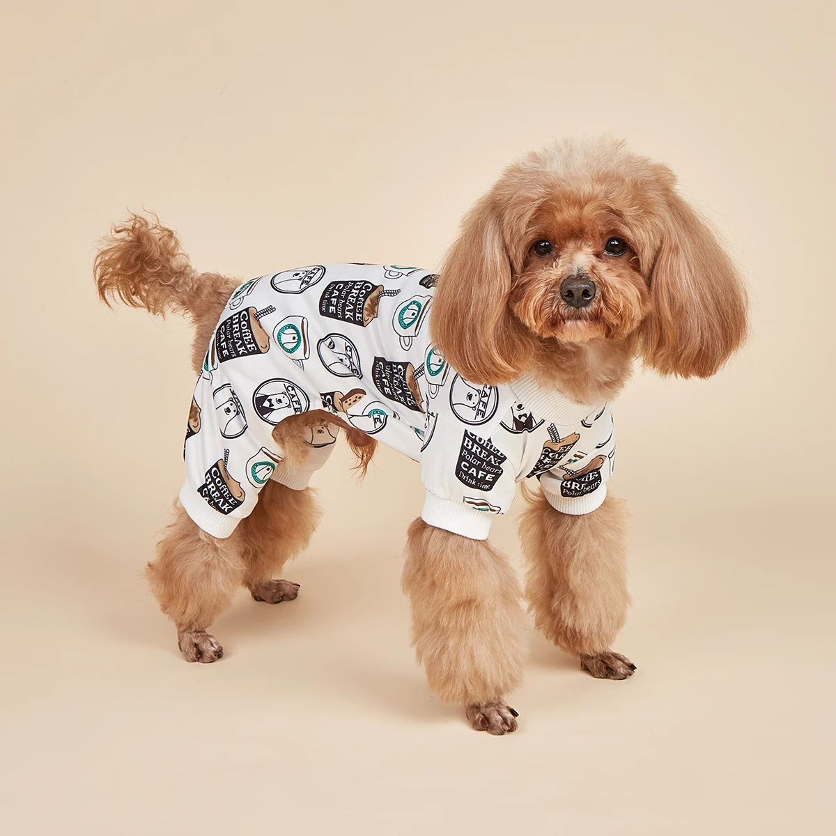 Pijama con estampado de oso Polar para perro, mono suave para cachorro, ropa bonita, monos para cachorro