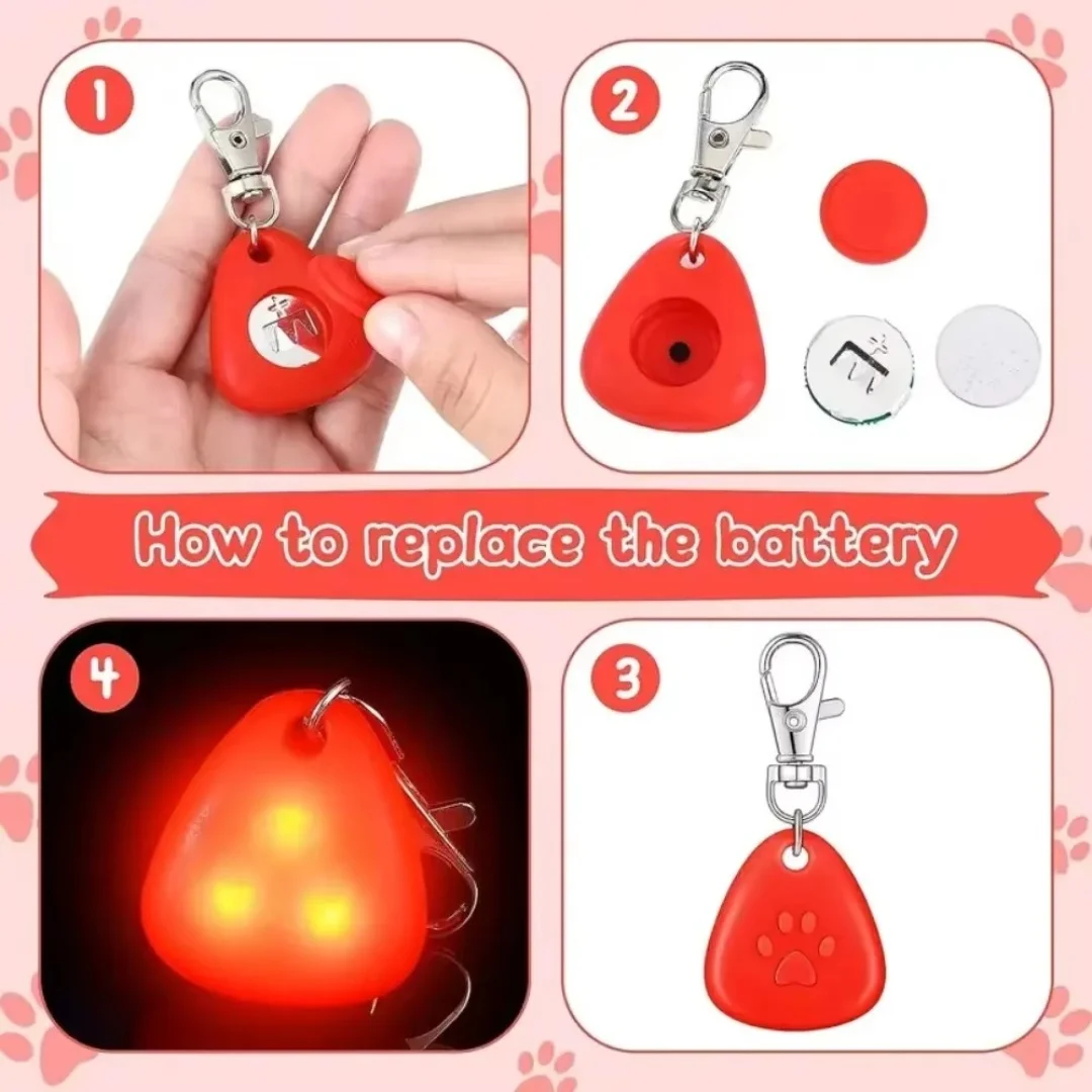 Collar colgante LED para mascotas, Collar impermeable para perro, luz para caminar al aire libre, Collar LED de silicona para seguridad para perros - imagen 4
