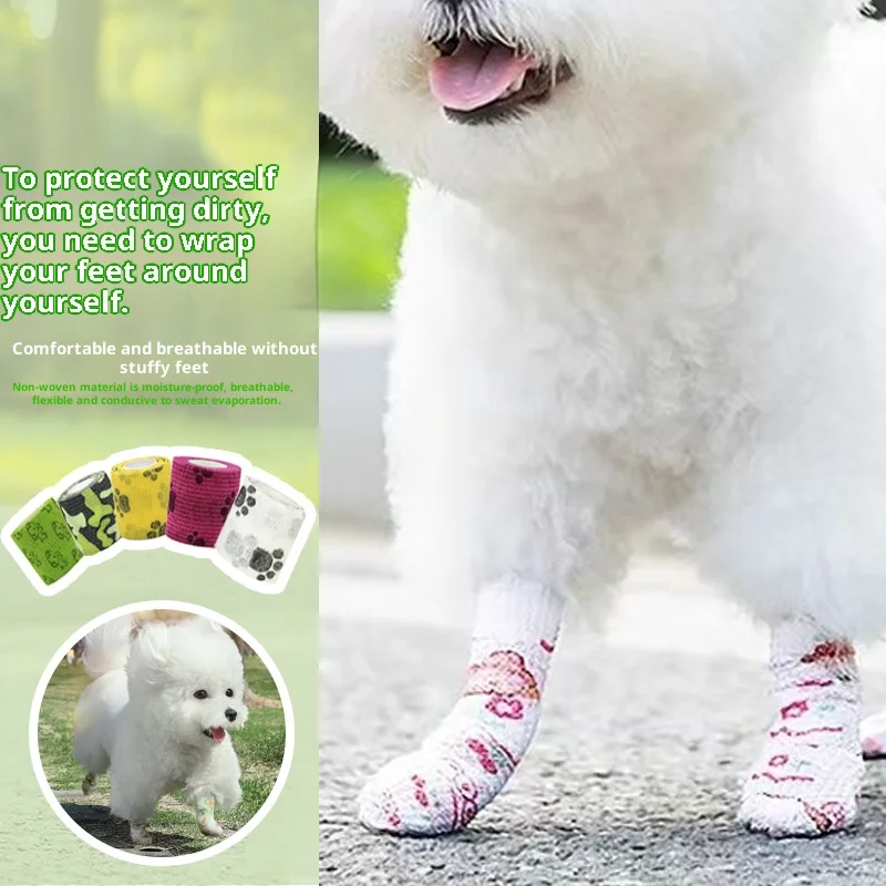Vendaje elástico autoadhesivo, cinta cohesiva, envoltura veterinaria para perros, gatos, caballos, animales de compañía, esguinces de tobillo - imagen 3