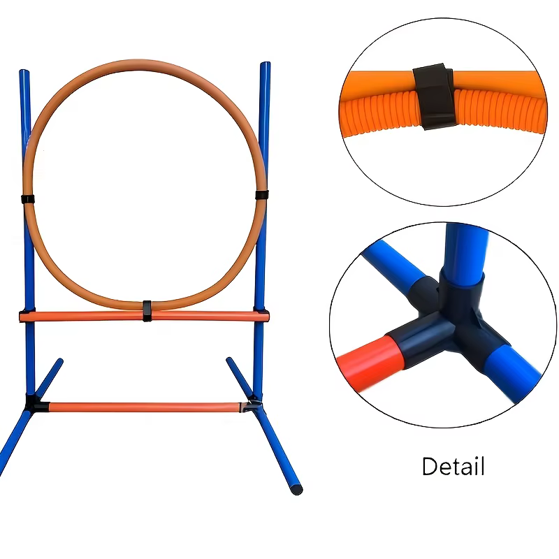 Kit agility perros: anillo de salto y obstáculos